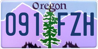 OR license plate 091FZH