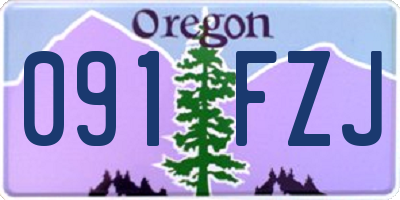 OR license plate 091FZJ