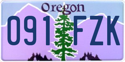 OR license plate 091FZK