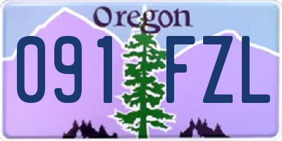 OR license plate 091FZL