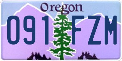 OR license plate 091FZM