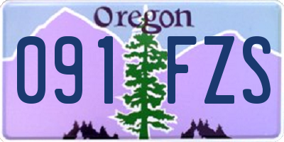 OR license plate 091FZS