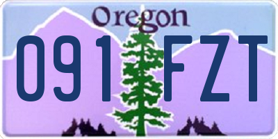 OR license plate 091FZT