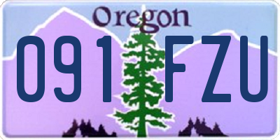OR license plate 091FZU