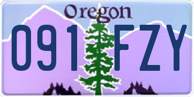 OR license plate 091FZY