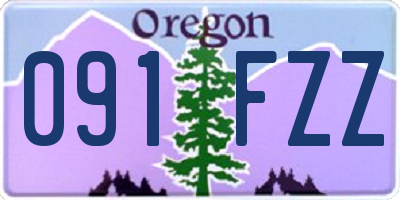 OR license plate 091FZZ