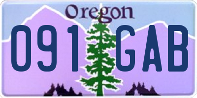 OR license plate 091GAB