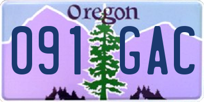 OR license plate 091GAC