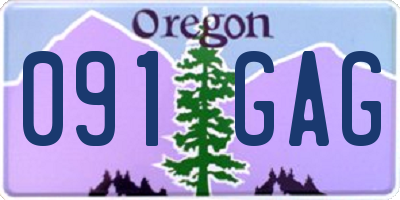 OR license plate 091GAG