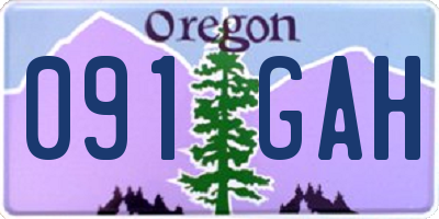 OR license plate 091GAH