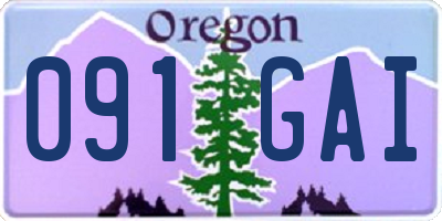 OR license plate 091GAI