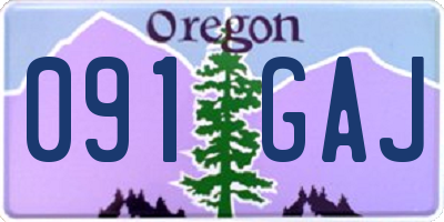 OR license plate 091GAJ
