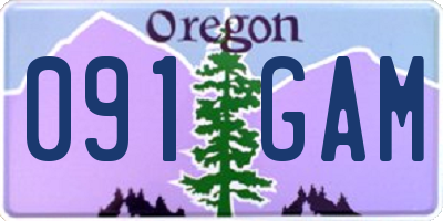 OR license plate 091GAM