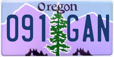 OR license plate 091GAN