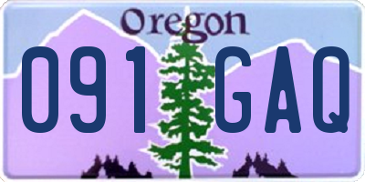 OR license plate 091GAQ