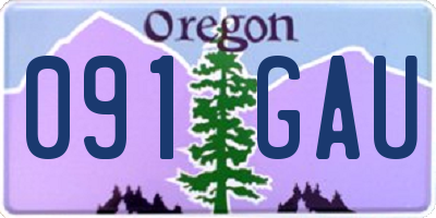 OR license plate 091GAU