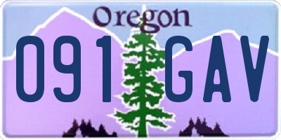 OR license plate 091GAV