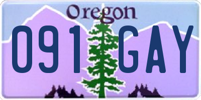 OR license plate 091GAY