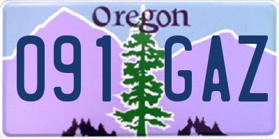 OR license plate 091GAZ