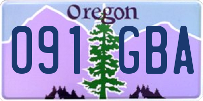 OR license plate 091GBA