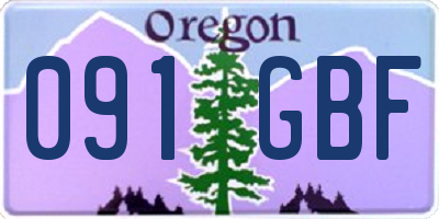 OR license plate 091GBF