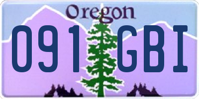 OR license plate 091GBI