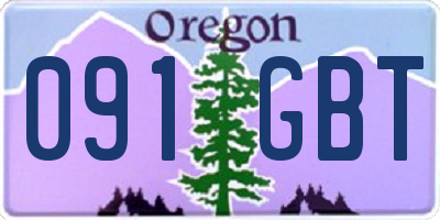 OR license plate 091GBT