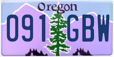 OR license plate 091GBW