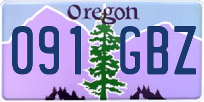 OR license plate 091GBZ