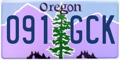 OR license plate 091GCK