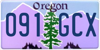 OR license plate 091GCX