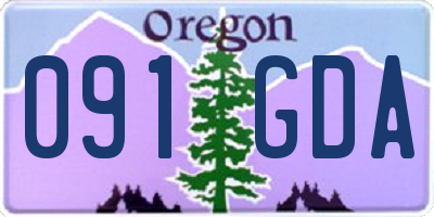 OR license plate 091GDA