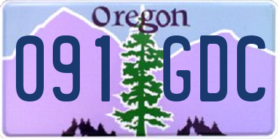OR license plate 091GDC