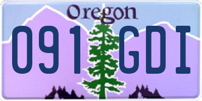 OR license plate 091GDI