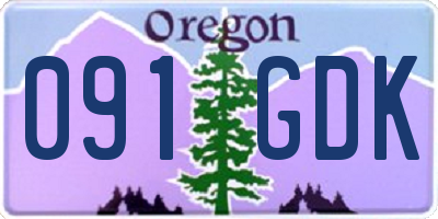 OR license plate 091GDK