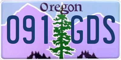 OR license plate 091GDS