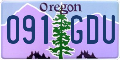 OR license plate 091GDU