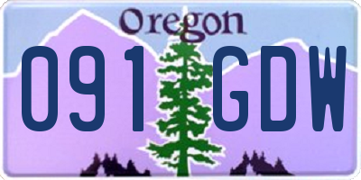 OR license plate 091GDW
