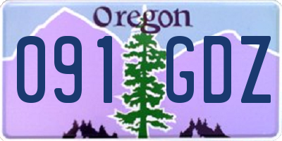 OR license plate 091GDZ