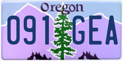 OR license plate 091GEA