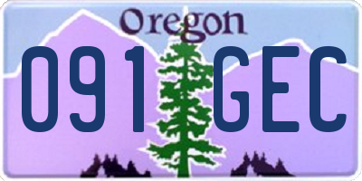 OR license plate 091GEC