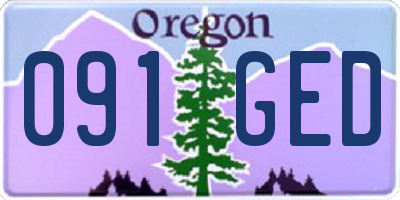OR license plate 091GED