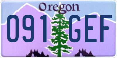 OR license plate 091GEF