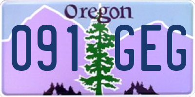 OR license plate 091GEG