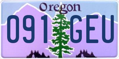 OR license plate 091GEU