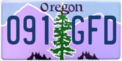 OR license plate 091GFD