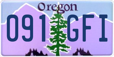 OR license plate 091GFI