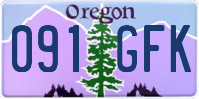 OR license plate 091GFK