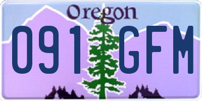 OR license plate 091GFM