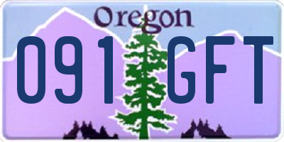 OR license plate 091GFT